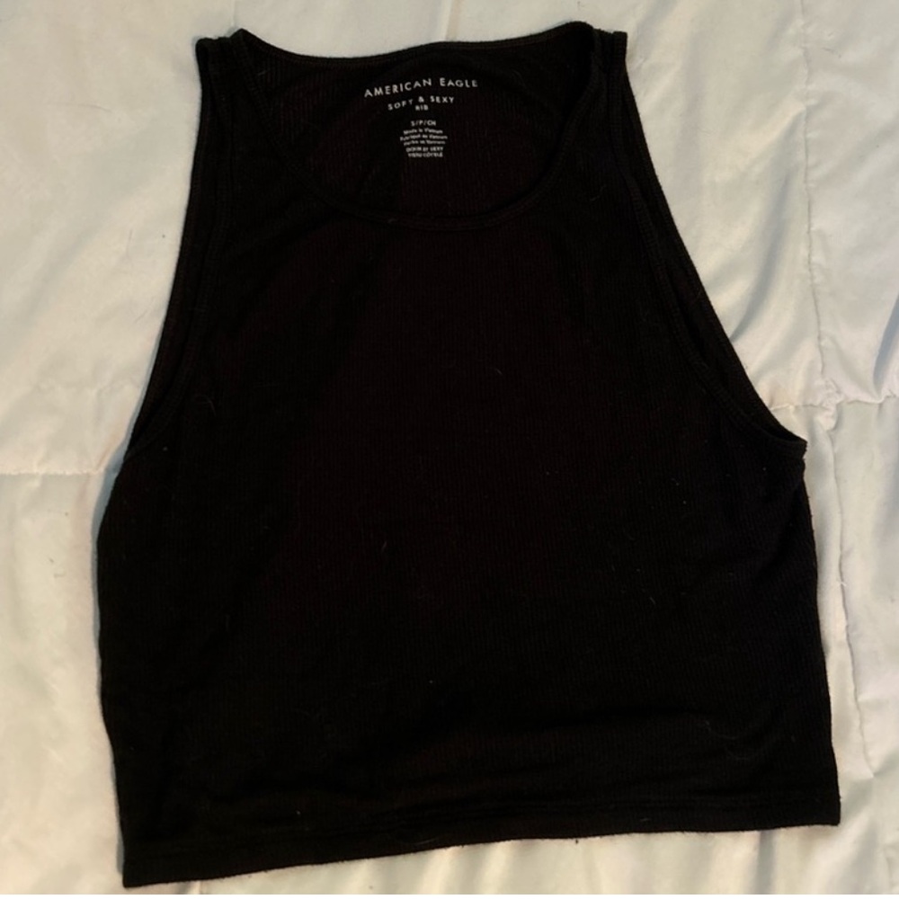 Rib Knit Shoulder cut Tank